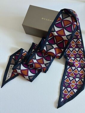 Bvlgari Serpenti Forever Geometric Snake Print Scarf